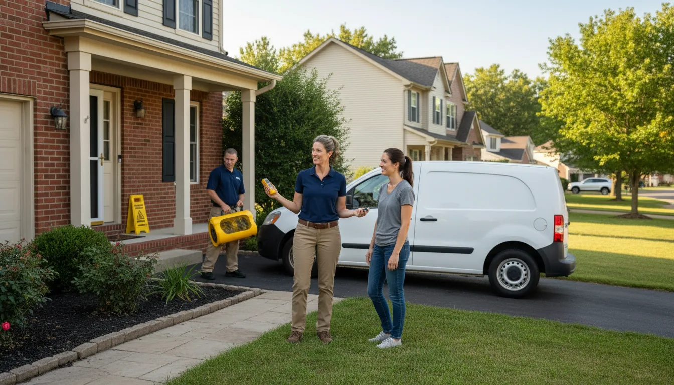 Residential water damage restoration in Spur, TX